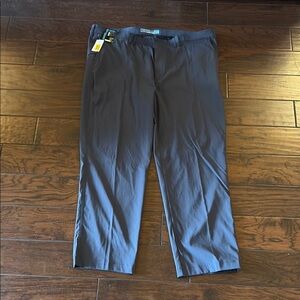 Dark Blue Dress Pants with Straight Leg Cut